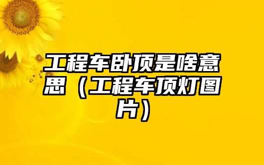 工程車臥頂是啥意思（工程車頂燈圖片）