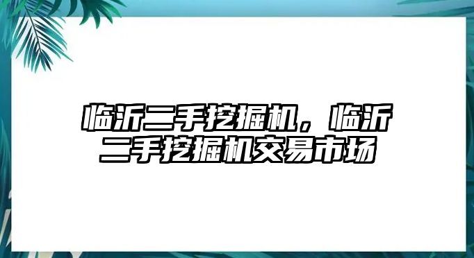 臨沂二手挖掘機，臨沂二手挖掘機交易市場