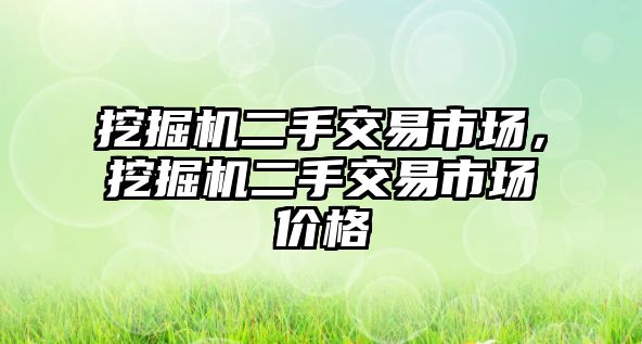 挖掘機(jī)二手交易市場，挖掘機(jī)二手交易市場價格