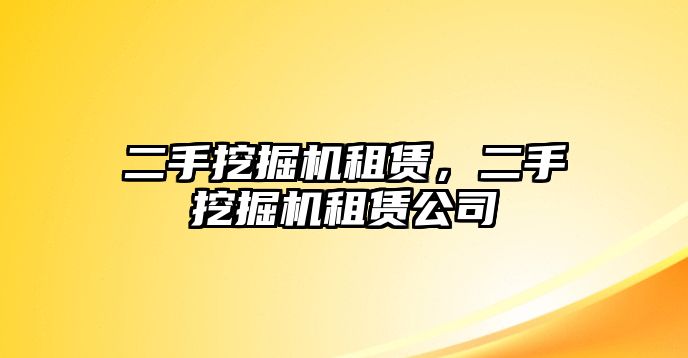 二手挖掘機(jī)租賃，二手挖掘機(jī)租賃公司