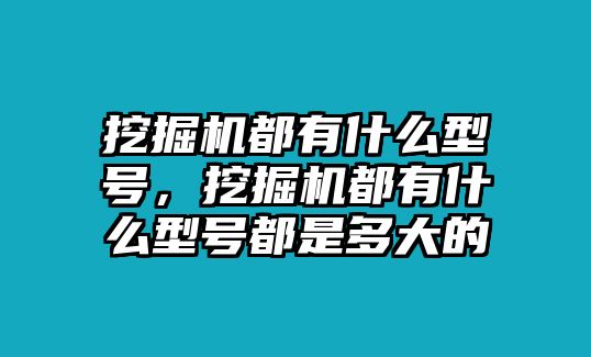 挖掘機(jī)都有什么型號(hào)，挖掘機(jī)都有什么型號(hào)都是多大的