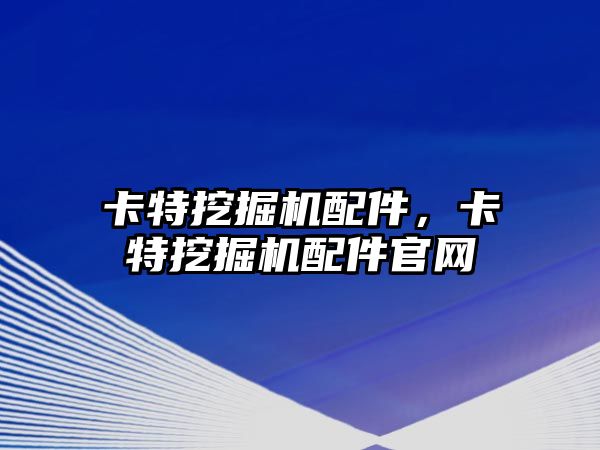 卡特挖掘機配件，卡特挖掘機配件官網