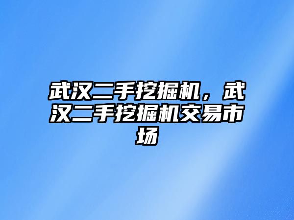 武漢二手挖掘機，武漢二手挖掘機交易市場