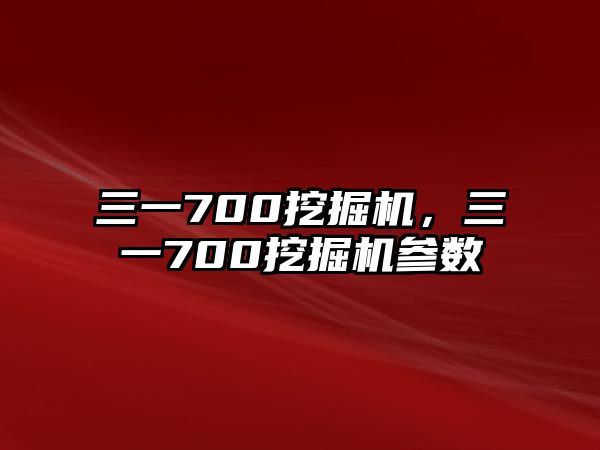 三一700挖掘機(jī)，三一700挖掘機(jī)參數(shù)