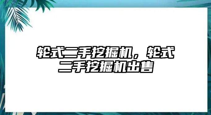 輪式二手挖掘機，輪式二手挖掘機出售