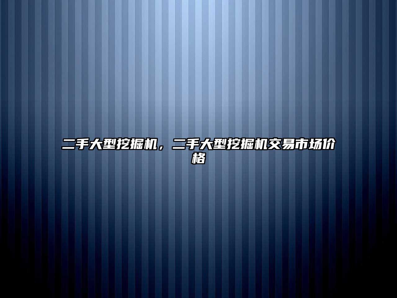 二手大型挖掘機，二手大型挖掘機交易市場價格