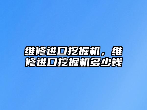 維修進(jìn)口挖掘機(jī)，維修進(jìn)口挖掘機(jī)多少錢