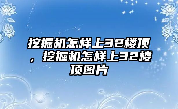 挖掘機怎樣上32樓頂，挖掘機怎樣上32樓頂圖片