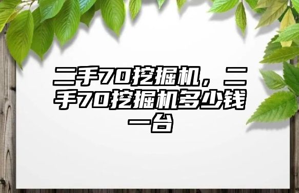 二手70挖掘機(jī)，二手70挖掘機(jī)多少錢一臺