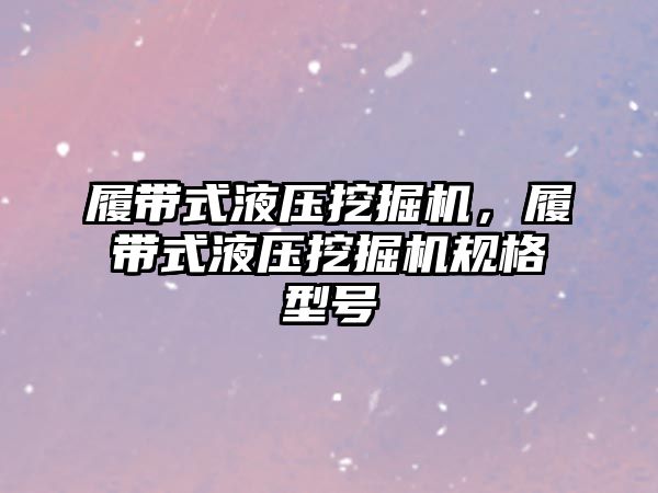 履帶式液壓挖掘機，履帶式液壓挖掘機規(guī)格型號