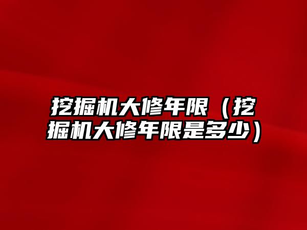 挖掘機大修年限（挖掘機大修年限是多少）