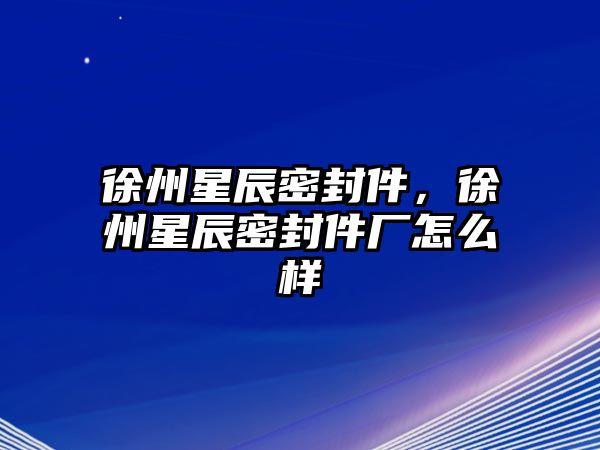 徐州星辰密封件，徐州星辰密封件廠怎么樣