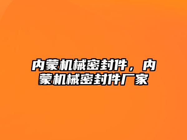 內蒙機械密封件，內蒙機械密封件廠家