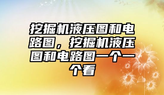 挖掘機液壓圖和電路圖，挖掘機液壓圖和電路圖一個一個看