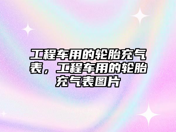 工程車用的輪胎充氣表，工程車用的輪胎充氣表圖片