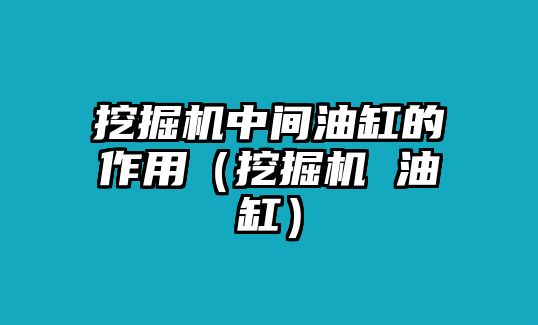 挖掘機中間油缸的作用（挖掘機 油缸）