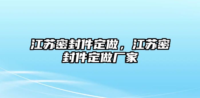 江蘇密封件定做，江蘇密封件定做廠家