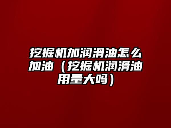 挖掘機加潤滑油怎么加油（挖掘機潤滑油用量大嗎）