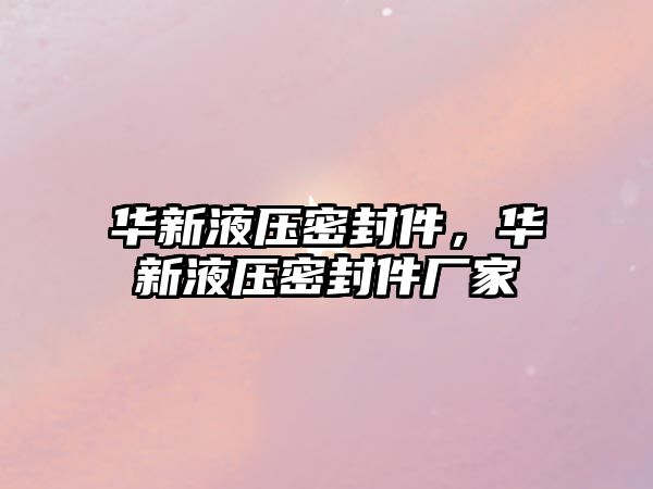 華新液壓密封件，華新液壓密封件廠家