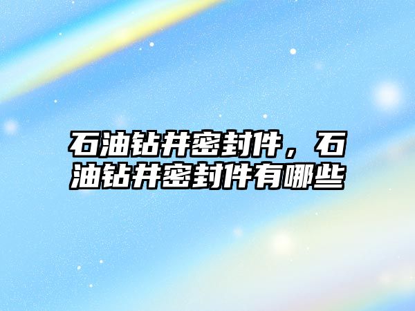 石油鉆井密封件，石油鉆井密封件有哪些