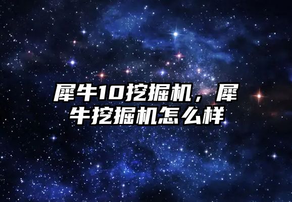 犀牛10挖掘機，犀牛挖掘機怎么樣