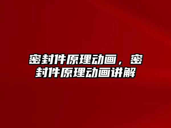 密封件原理動畫，密封件原理動畫講解