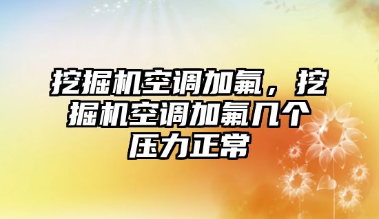 挖掘機空調加氟，挖掘機空調加氟幾個壓力正常