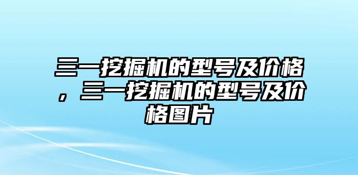 三一挖掘機(jī)的型號(hào)及價(jià)格，三一挖掘機(jī)的型號(hào)及價(jià)格圖片