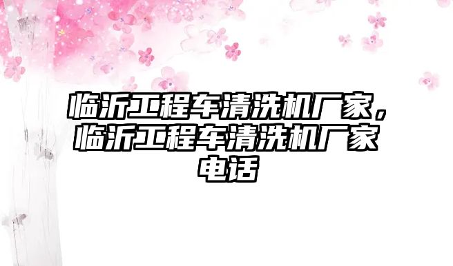 臨沂工程車清洗機(jī)廠家，臨沂工程車清洗機(jī)廠家電話