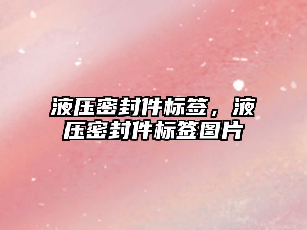 液壓密封件標簽，液壓密封件標簽圖片