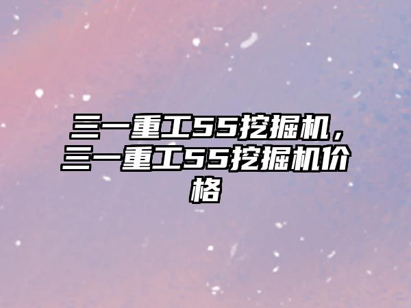 三一重工55挖掘機，三一重工55挖掘機價格