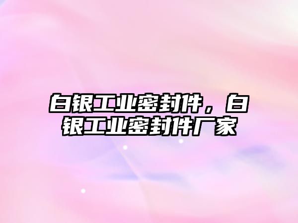 白銀工業(yè)密封件，白銀工業(yè)密封件廠家