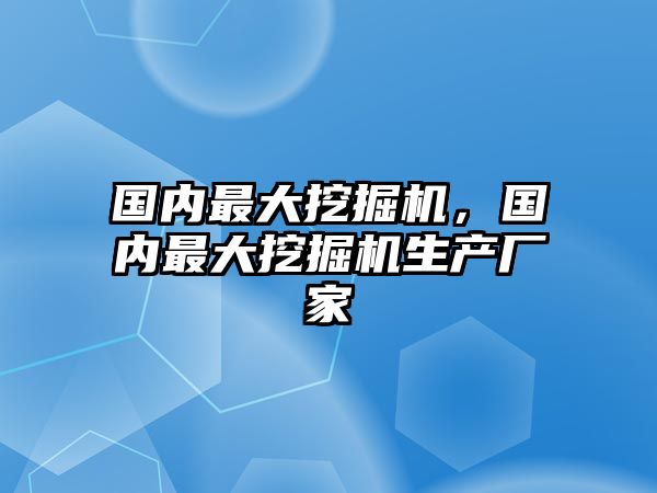 國(guó)內(nèi)最大挖掘機(jī)，國(guó)內(nèi)最大挖掘機(jī)生產(chǎn)廠家