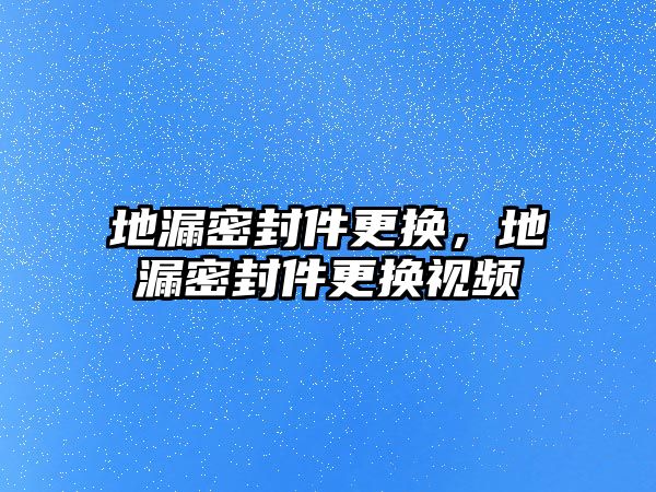 地漏密封件更換，地漏密封件更換視頻