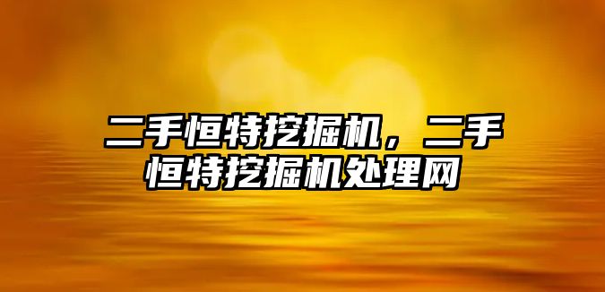 二手恒特挖掘機，二手恒特挖掘機處理網(wǎng)