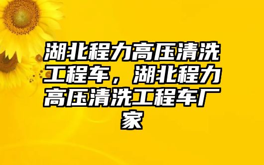 湖北程力高壓清洗工程車，湖北程力高壓清洗工程車廠家