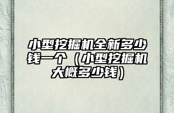 小型挖掘機(jī)全新多少錢一個(gè)（小型挖掘機(jī)大概多少錢）