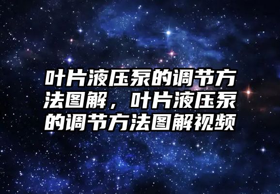 葉片液壓泵的調(diào)節(jié)方法圖解，葉片液壓泵的調(diào)節(jié)方法圖解視頻