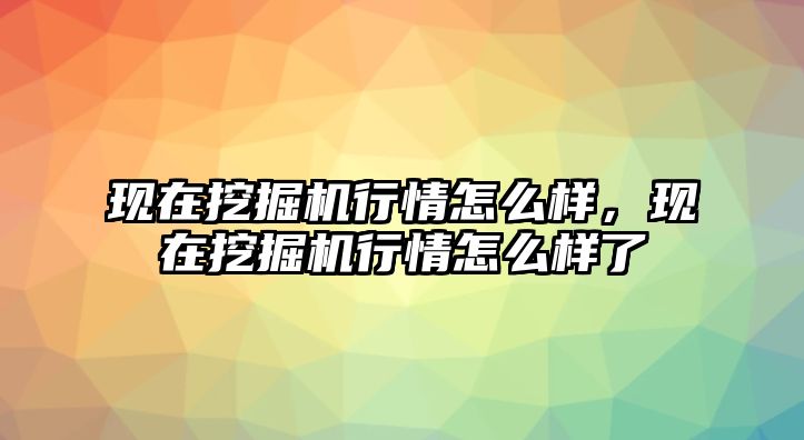 現(xiàn)在挖掘機(jī)行情怎么樣，現(xiàn)在挖掘機(jī)行情怎么樣了