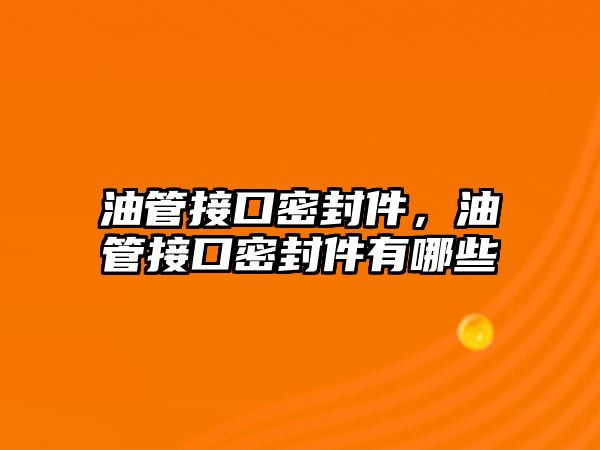 油管接口密封件，油管接口密封件有哪些