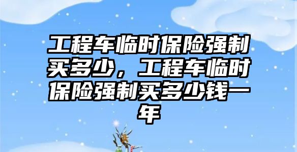 工程車臨時保險強制買多少，工程車臨時保險強制買多少錢一年