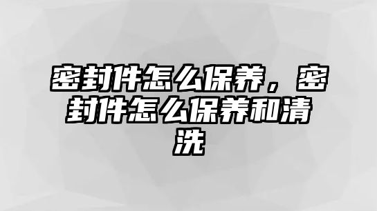 密封件怎么保養(yǎng)，密封件怎么保養(yǎng)和清洗