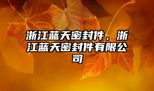 浙江藍天密封件，浙江藍天密封件有限公司