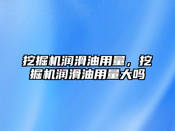 挖掘機潤滑油用量，挖掘機潤滑油用量大嗎