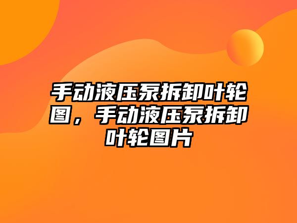 手動液壓泵拆卸葉輪圖，手動液壓泵拆卸葉輪圖片