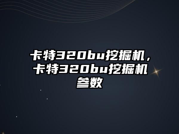 卡特320bu挖掘機，卡特320bu挖掘機參數(shù)