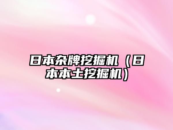 日本雜牌挖掘機（日本本土挖掘機）