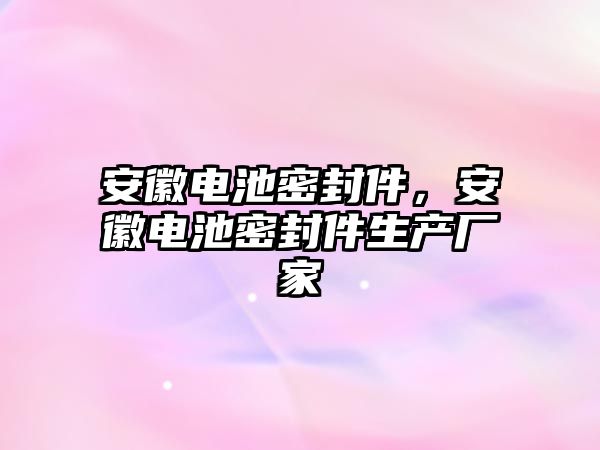 安徽電池密封件，安徽電池密封件生產(chǎn)廠家