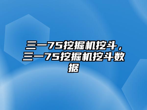 三一75挖掘機挖斗，三一75挖掘機挖斗數(shù)據(jù)