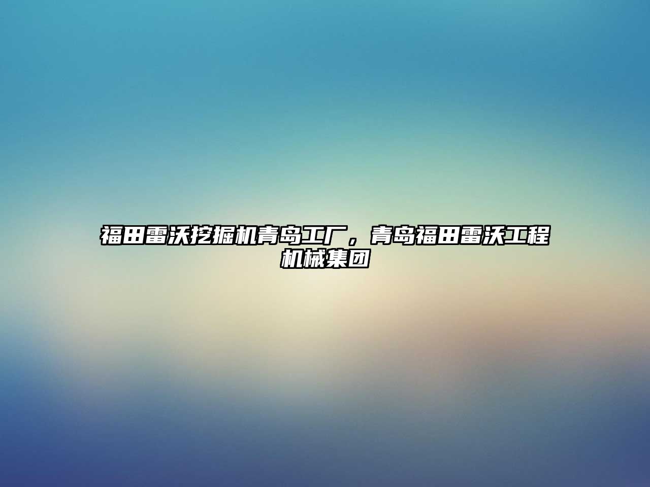 福田雷沃挖掘機青島工廠，青島福田雷沃工程機械集團